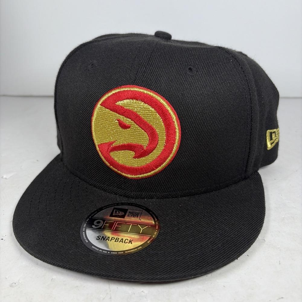 New Era Atlanta Hawks Black NBA 9FIFTY Snapback Hat